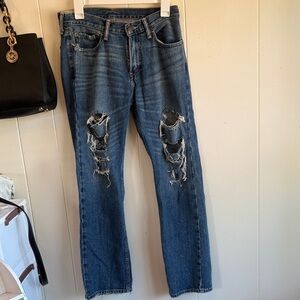 Abercrombie & Fitch Classic Blue Denim distressed boys jeans
